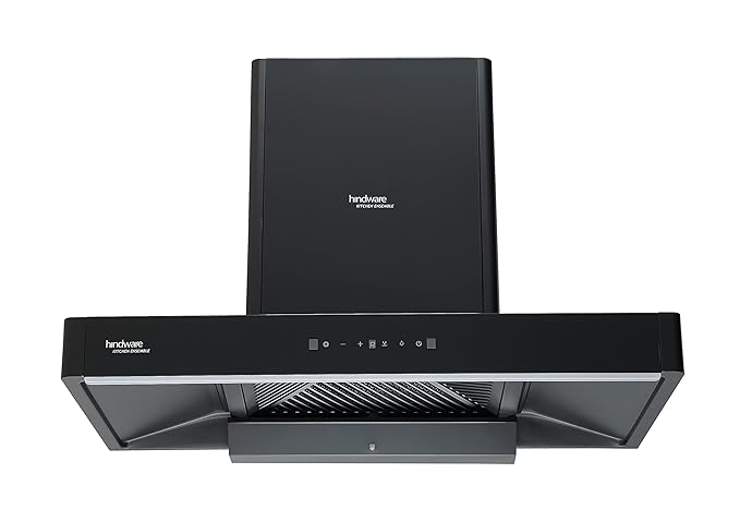 Hindware Smart Appliances | Optimus Blk 90 Chimney | 1400 CMH | Auto Clean | Maxx Silence | Filterless | Touch Control, Motion Sensor